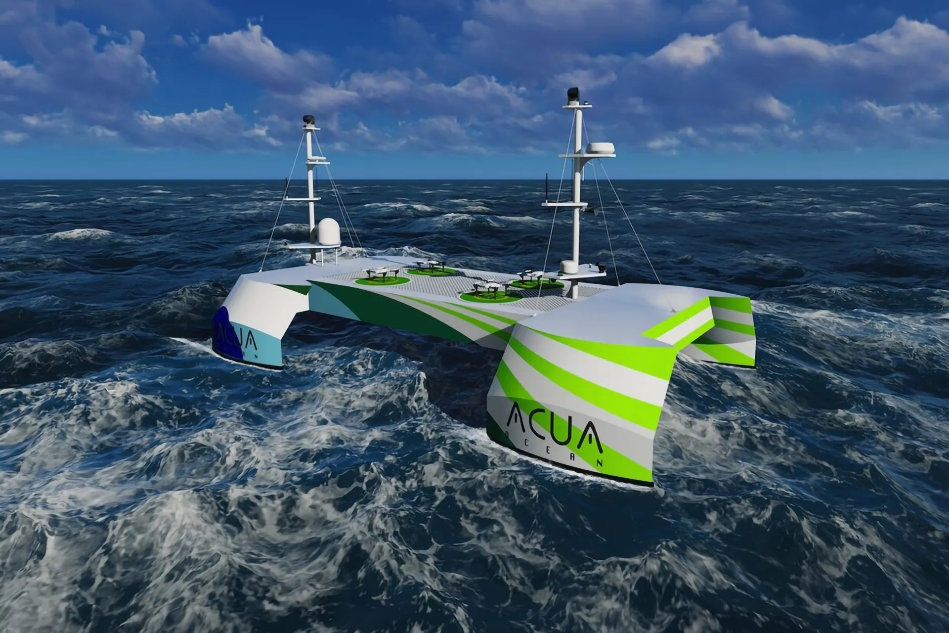 ACUA Ocean's uncrewed surface vessel at sea